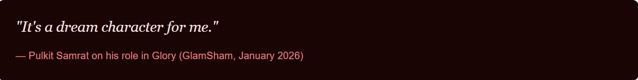 Pulkit Samrat Transformation for Glory