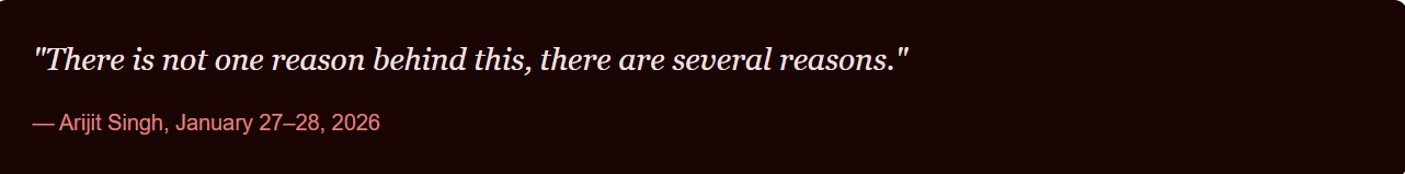 Arijit Singh Retirement Playback Singing