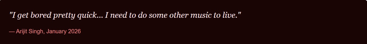 Arijit Singh Retirement Playback Singing