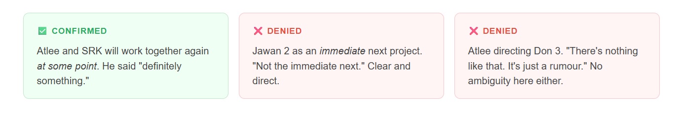 Atlee Addresses Jawan 2 and Don 3