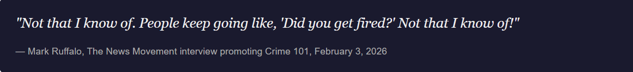 Disney Marvel Studios Fire Mark Ruffalo