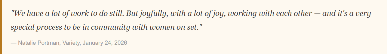 Natalie Portman Calls Out Oscars