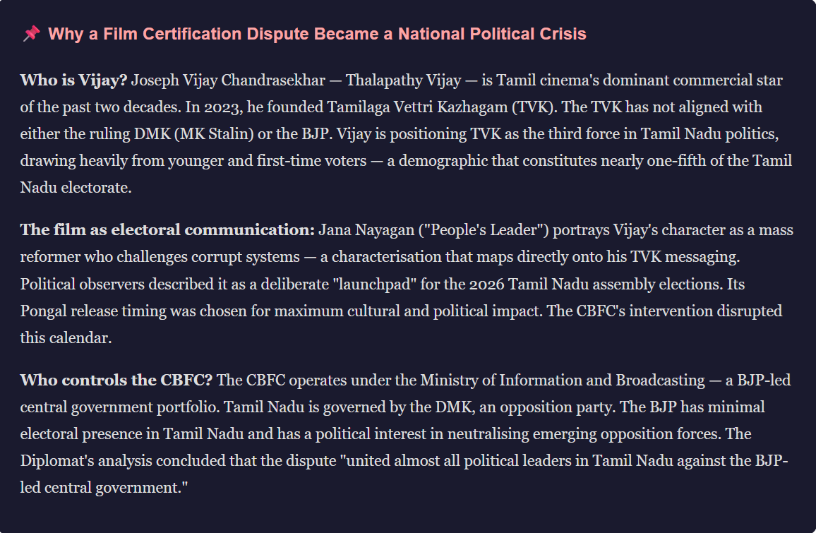 Vijay Jana Nayagan Censor Row