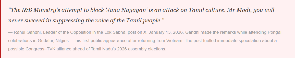 Vijay Jana Nayagan Censor Row