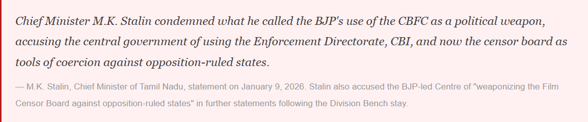 Vijay Jana Nayagan Censor Row