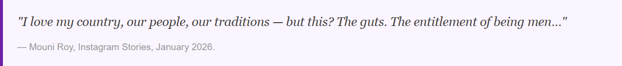 Mouni Roy Karnal harassment