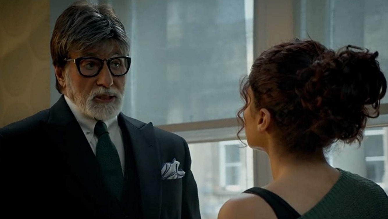 A tense scene from Badla featuring a high-stakes interrogation between a sharp lawyer and a troubled woman, capturing the film’s suspenseful, cerebral, and twist-driven thriller mood