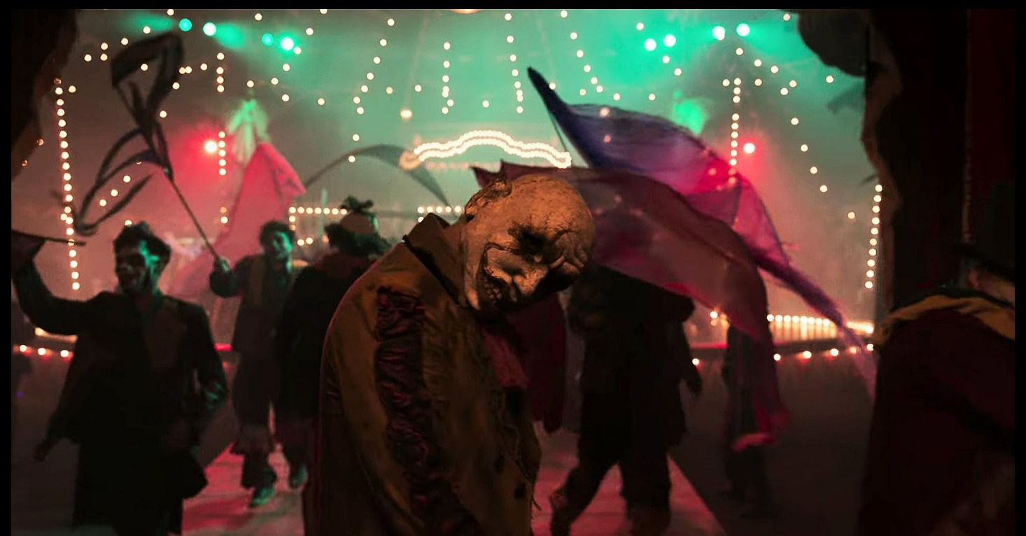 A dark, atmospheric visual from Toxic, featuring a brooding lead character and a gritty, high-stakes tone that hints at crime, power, and intense drama.