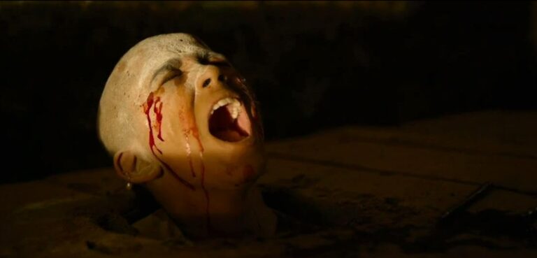 A chilling, atmospheric moment from Tumbbad with a dark, unsettling mood.