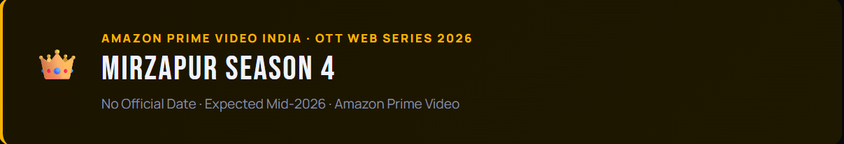 OTT Web Series 2026